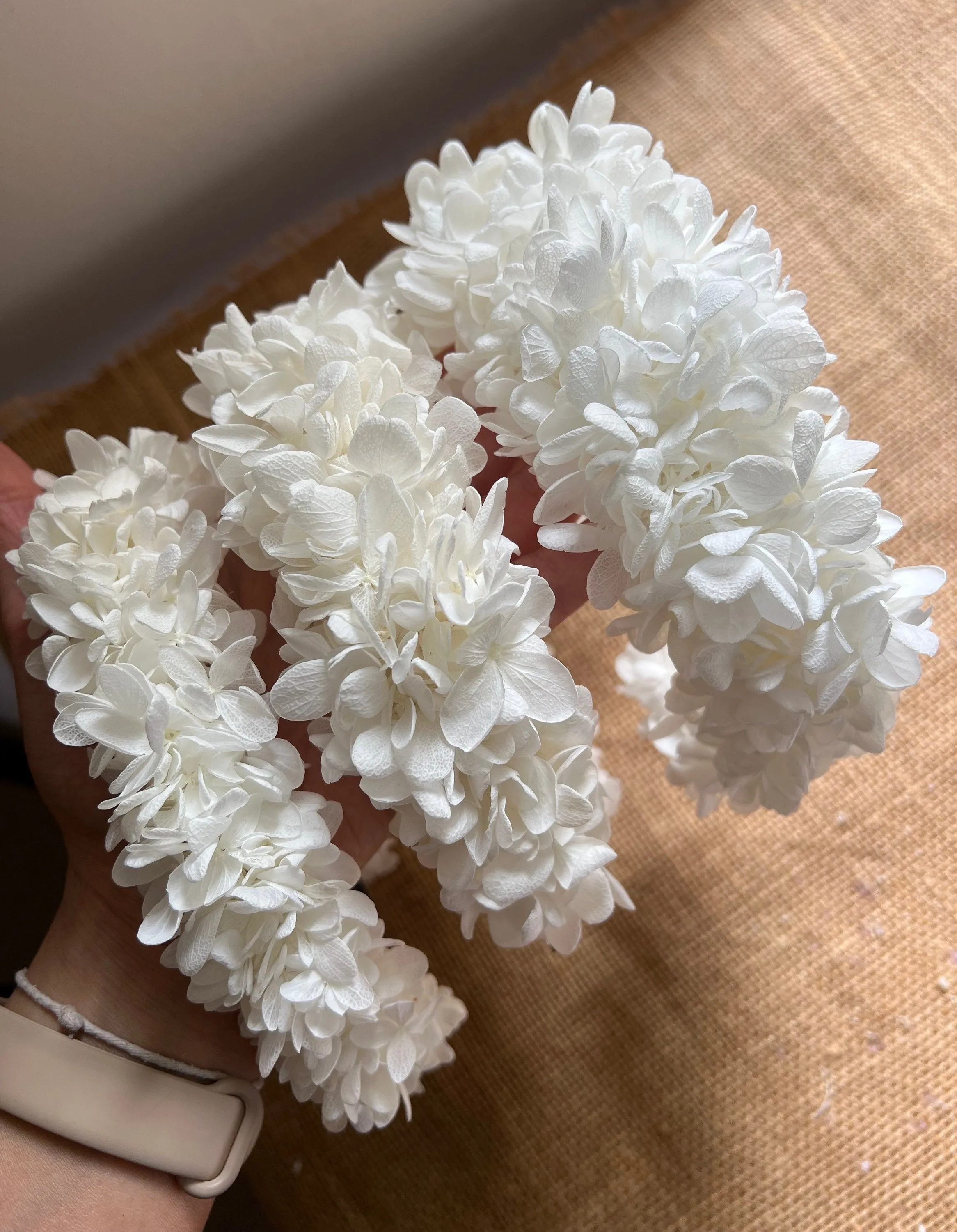 Boho Bridal White Flower Crown Adult, Miranda Kerr Hair Piece, Ivory Dried Floral Wedding Statement Tiara, Real Flower Girl Hair Accessories