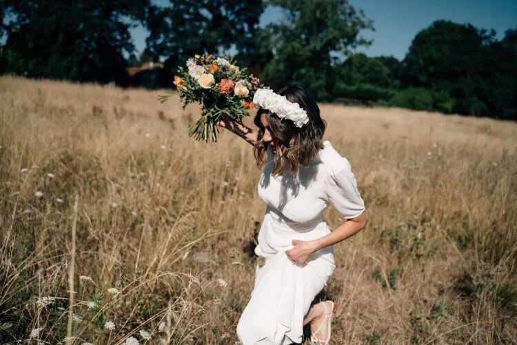 Boho Bridal White Flower Crown Adult, Miranda Kerr Hair Piece, Ivory Dried Floral Wedding Statement Tiara, Real Flower Girl Hair Accessories