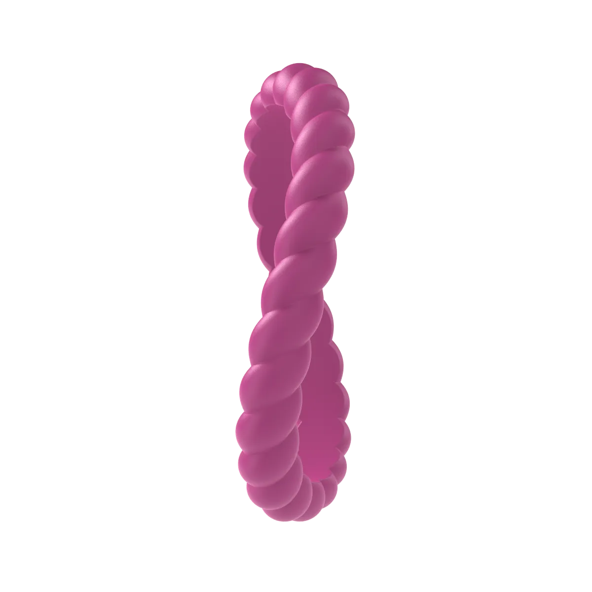 Braided Stackable Silicone Ring - Rose Violet
