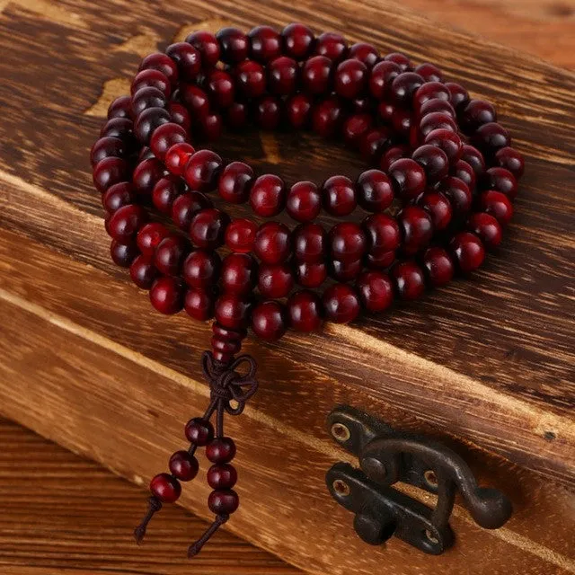 Buddhist Buddha Sandalwood Wood Prayer Bead Mala