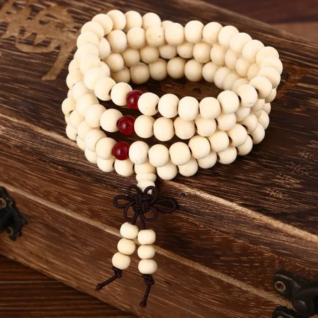 Buddhist Buddha Sandalwood Wood Prayer Bead Mala