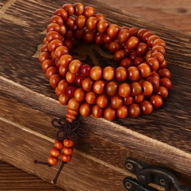 Buddhist Buddha Sandalwood Wood Prayer Bead Mala