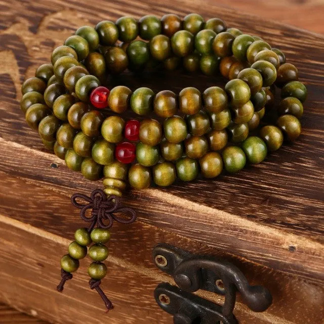 Buddhist Buddha Sandalwood Wood Prayer Bead Mala