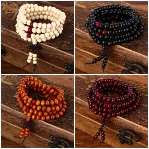 Buddhist Buddha Sandalwood Wood Prayer Bead Mala
