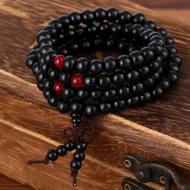 Buddhist Buddha Sandalwood Wood Prayer Bead Mala