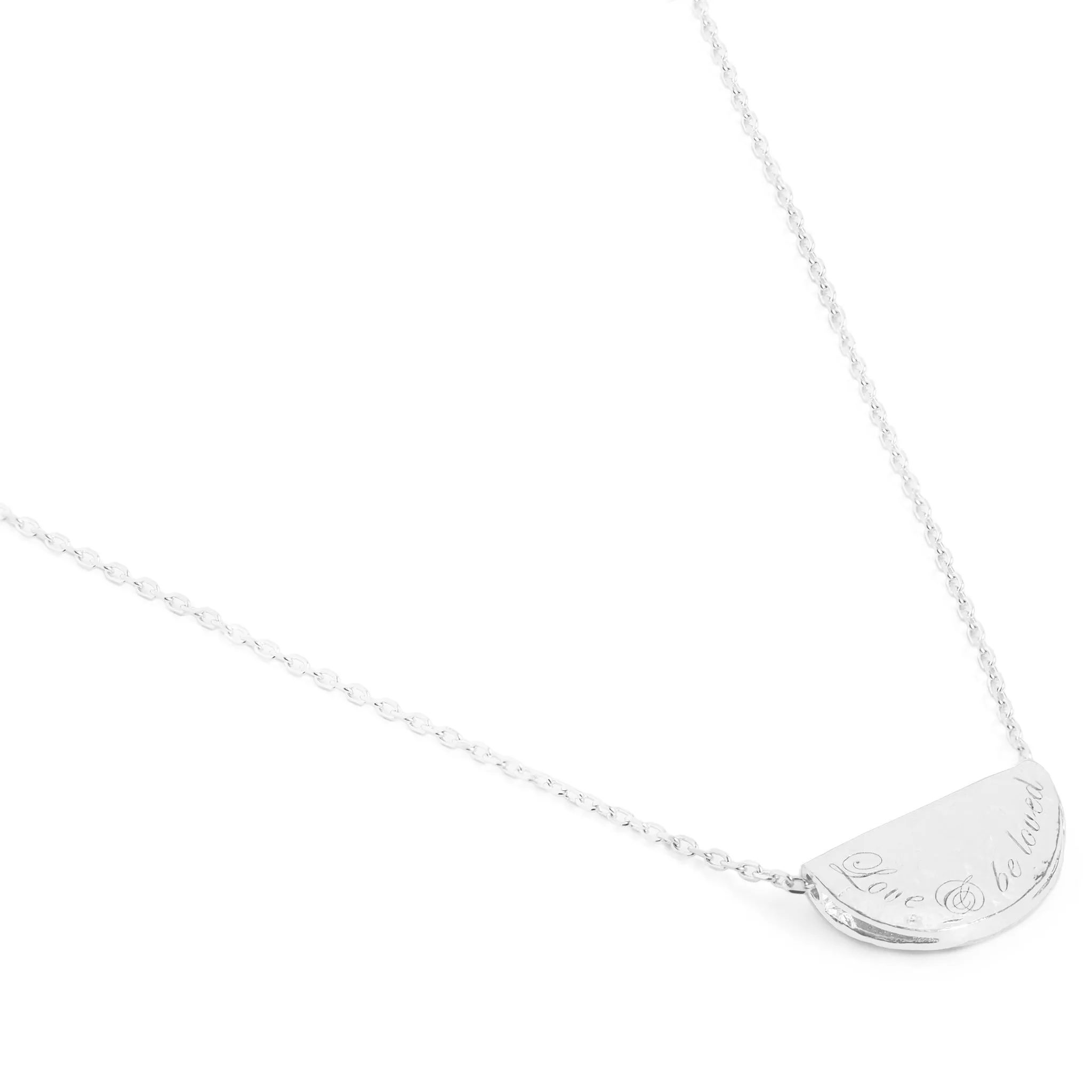 By Charlotte Lotus Birthstone Necklace (January), Silver