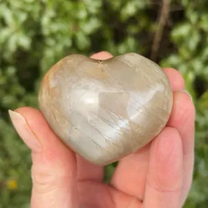 Chunky & Flashy Peach Moonstone Heart