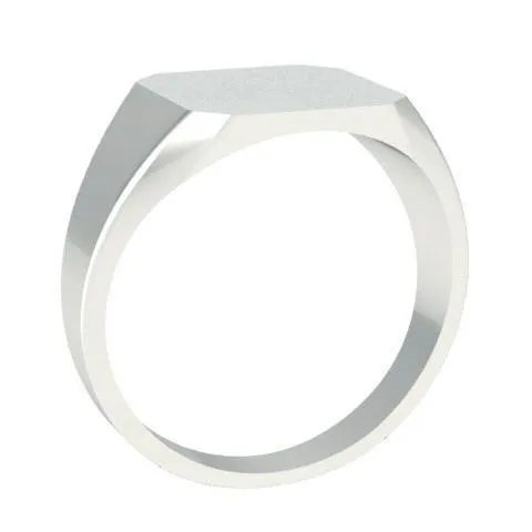 Chunky Gold Signet Ring For Women - 12mm x 12mm