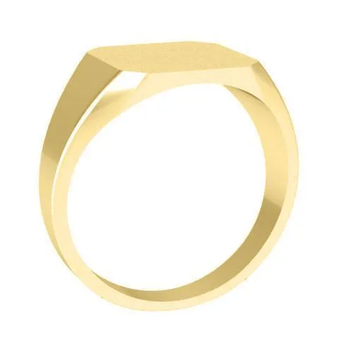 Chunky Gold Signet Ring For Women - 12mm x 12mm