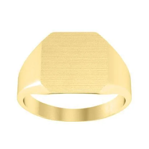 Chunky Gold Signet Ring For Women - 12mm x 12mm