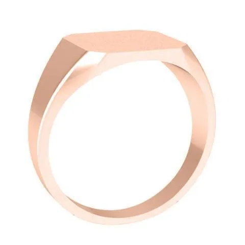 Chunky Gold Signet Ring For Women - 12mm x 12mm