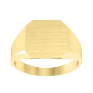 Chunky Gold Signet Ring For Women - 12mm x 12mm