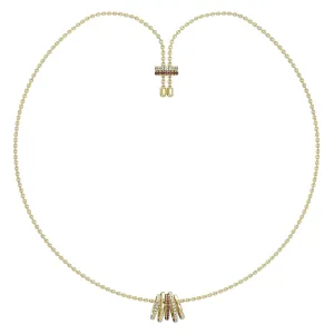 CLARTÉ  - Lacet Ruby and Diamond Bolo Necklace