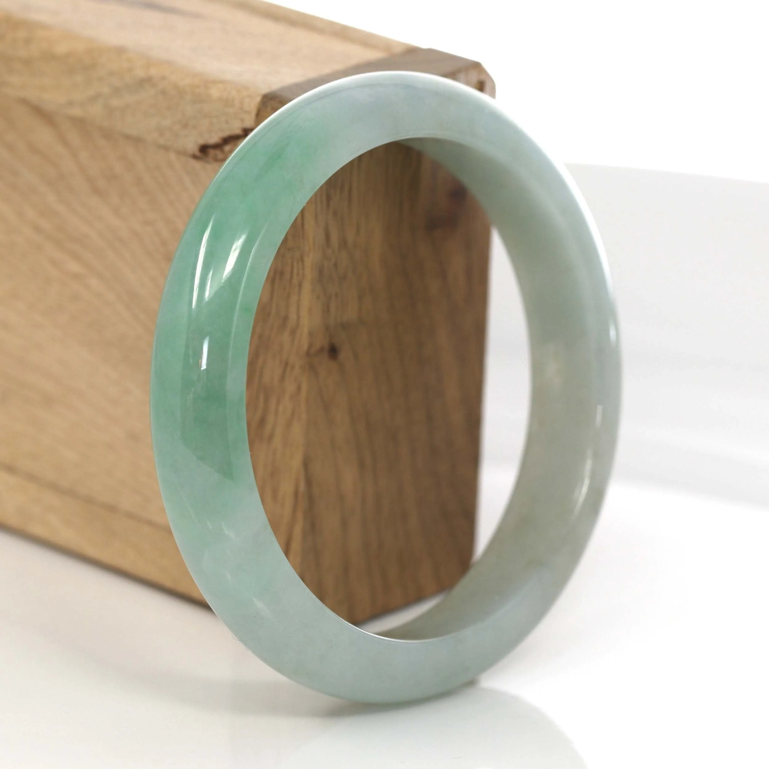 Classic Forest Green Genuine Jadeite Jade Bangle (58.75 mm) #629