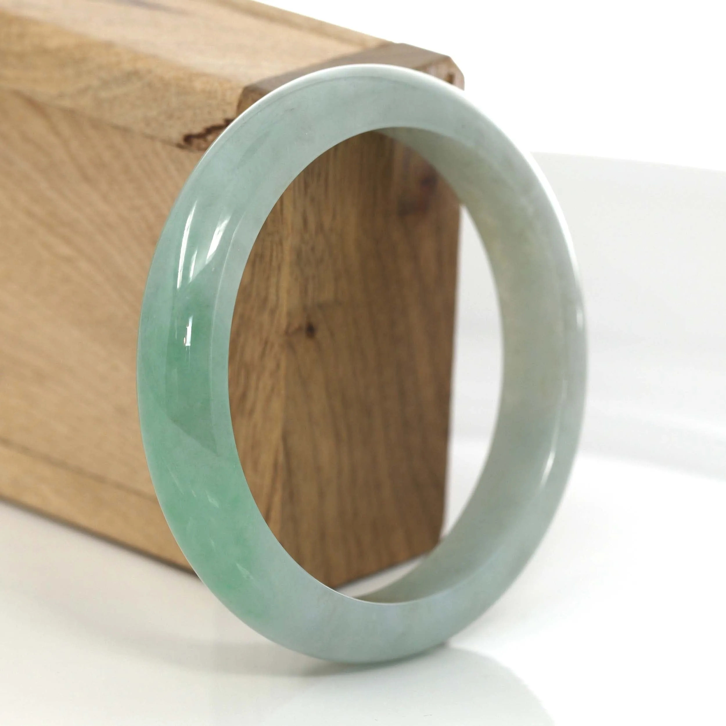 Classic Forest Green Genuine Jadeite Jade Bangle (58.75 mm) #629
