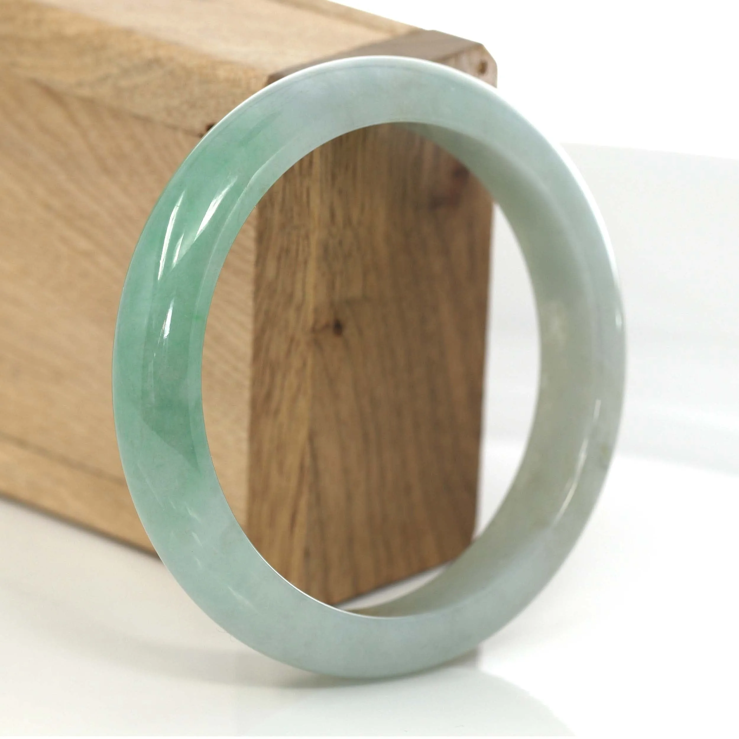 Classic Forest Green Genuine Jadeite Jade Bangle (58.75 mm) #629