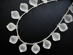 Crystal Quartz Slanted Drops Frosted