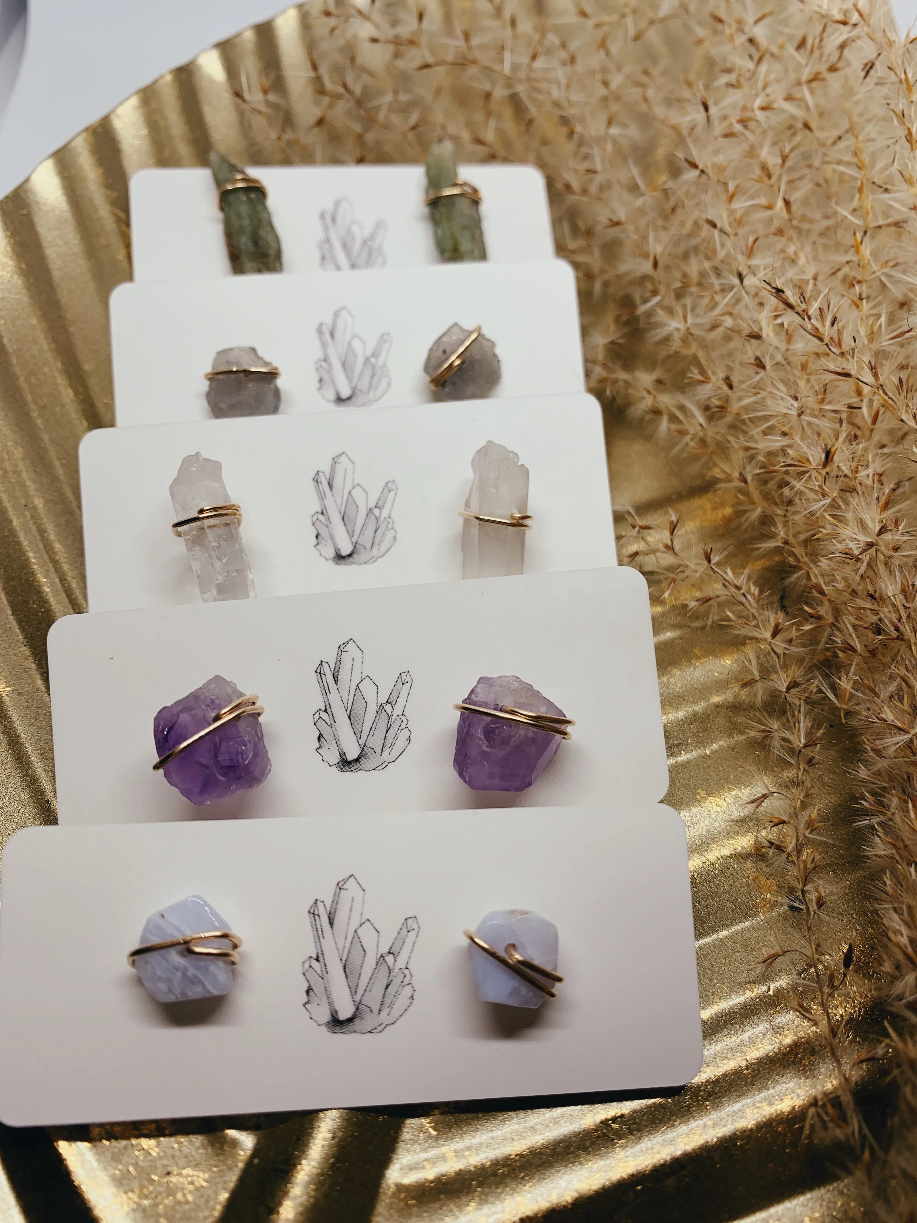 Crystal Studs | Clear Quartz