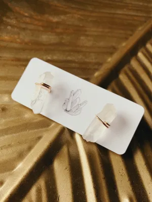 Crystal Studs | Clear Quartz