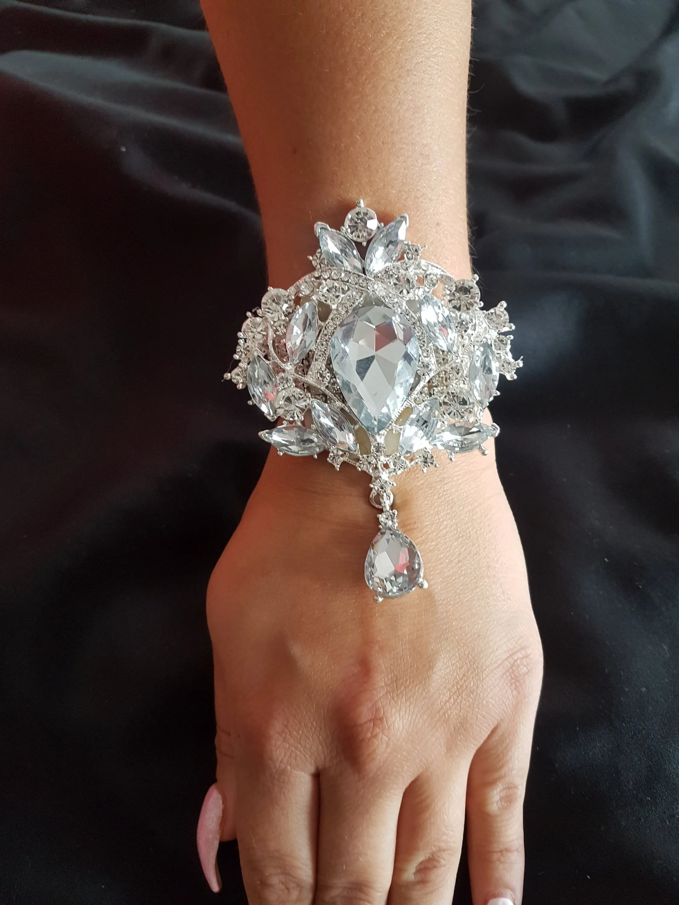 Crystal wrist corsage  -SEVERAL DESIGNS see chart to choose by Crystal wedding uk