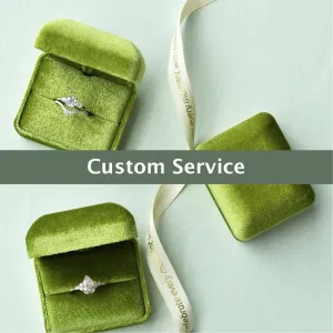 Customized Ring for Tri Le / Garnet & Moissanite Inspired Yellow Ring Set 2pcs