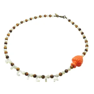 Destination: Sicilia Mother of Pearl Shell Gemstone Bead Necklace
