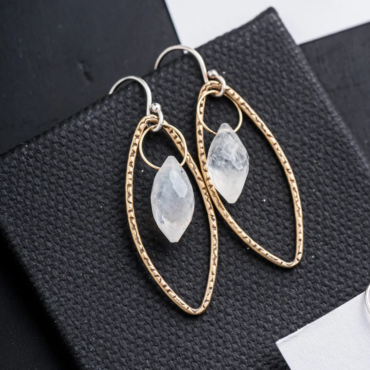 Dewdrop Open Petal Earrings
