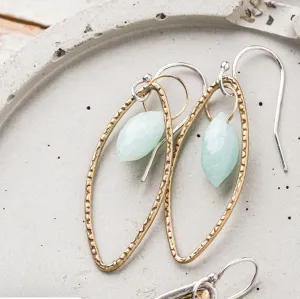 Dewdrop Open Petal Earrings