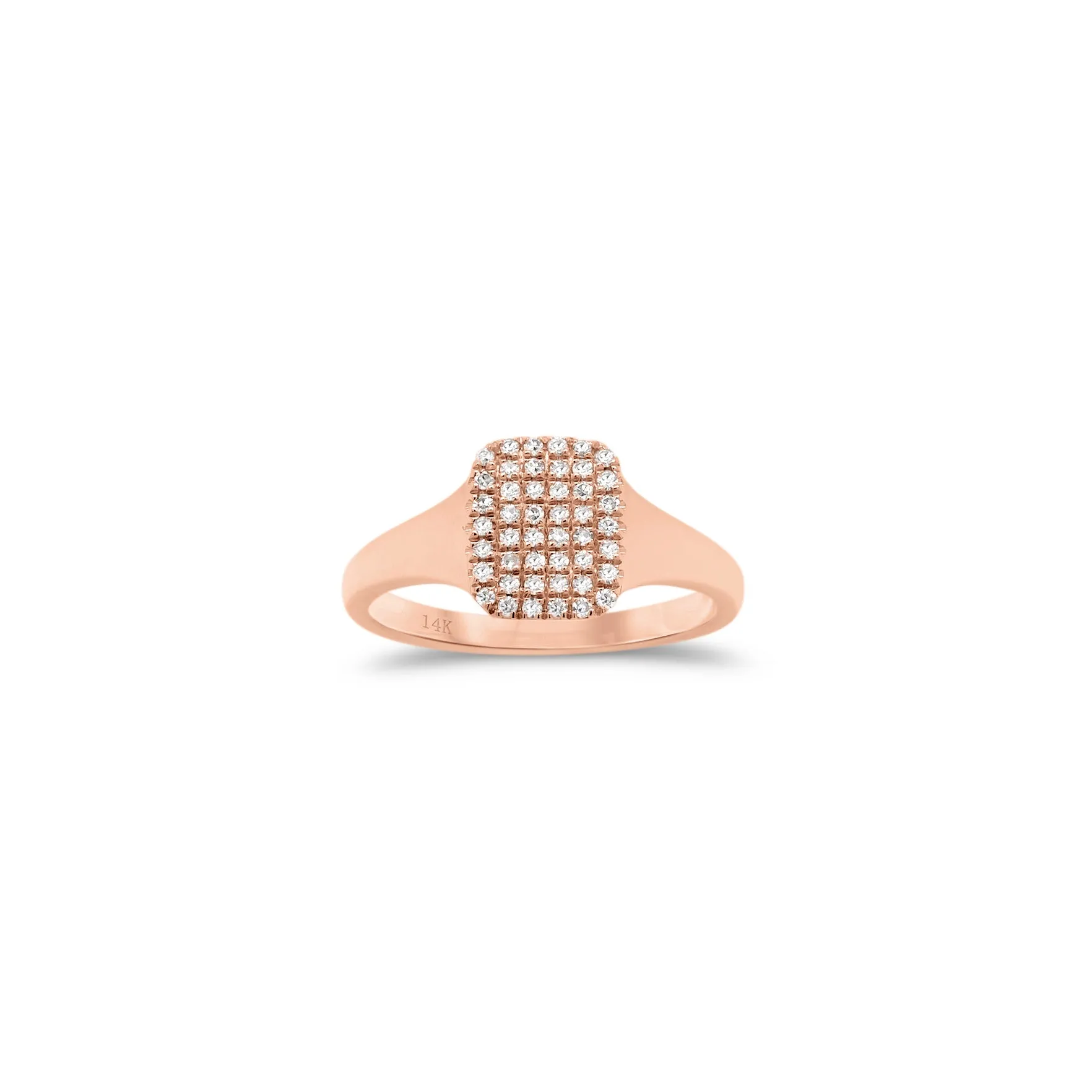 Diamond Signet Pinky Ring