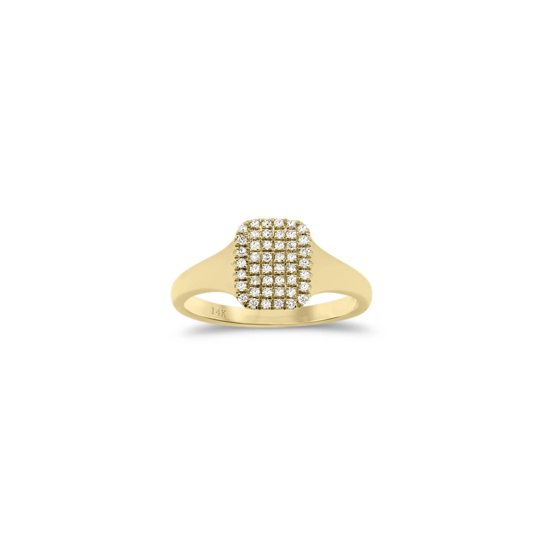 Diamond Signet Pinky Ring