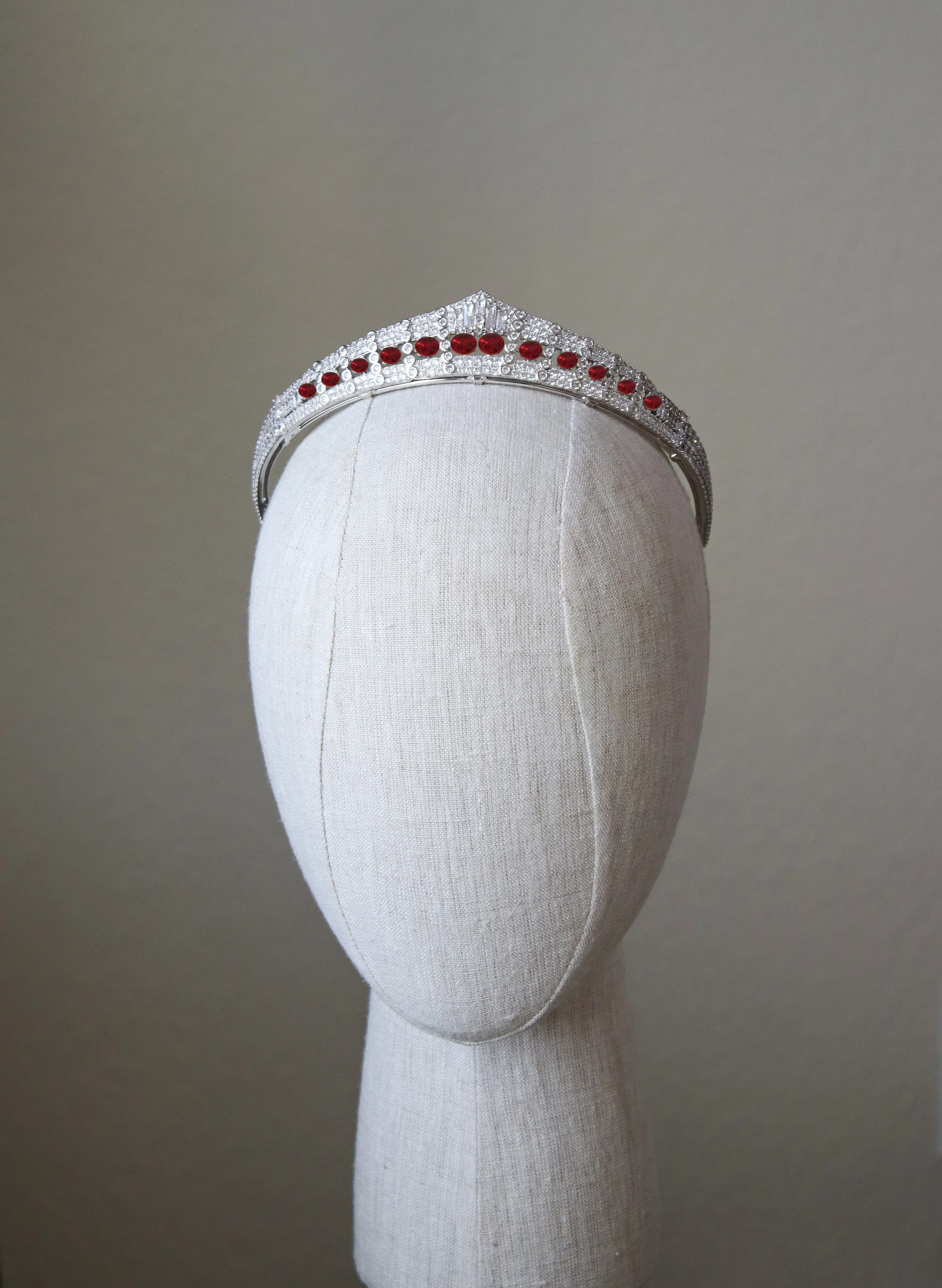 DUCHESS OF CALABRIA Simulated Diamond Royal Bridal Crown