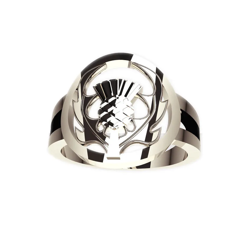 Edinburgh Scottish Thistle Signet Ring
