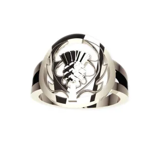 Edinburgh Scottish Thistle Signet Ring