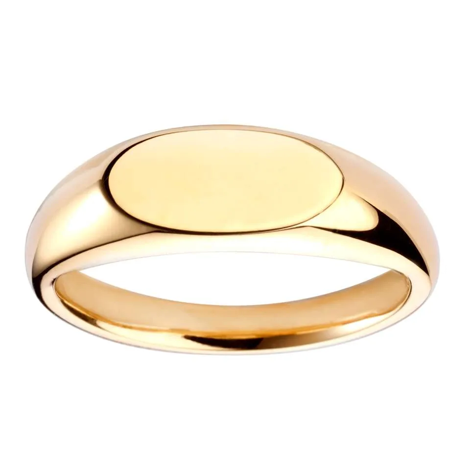 Elongated Oval Signet Ring SR73