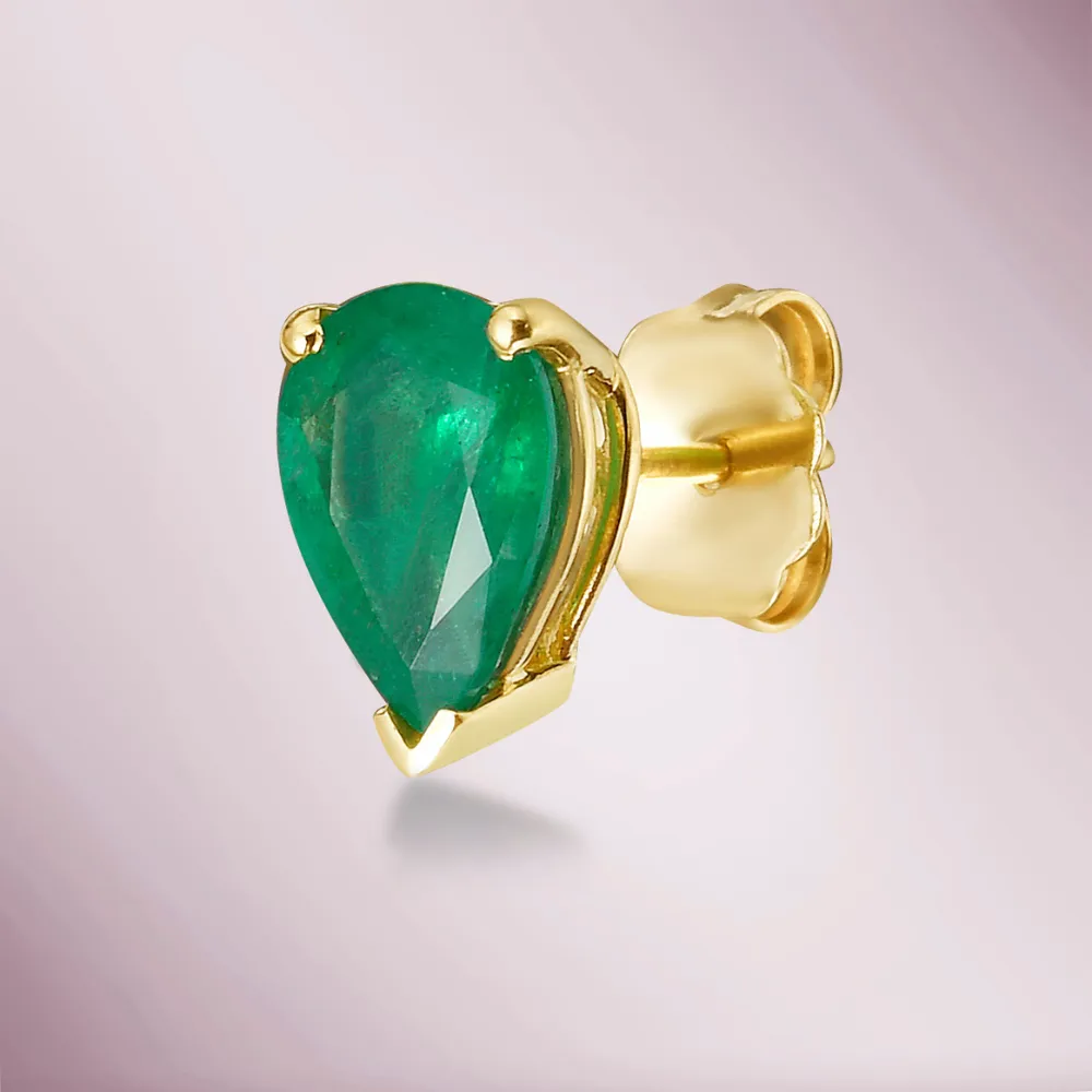 Emerald Pear Shape Studs Earrings (1.60 ct.) in 14K Gold