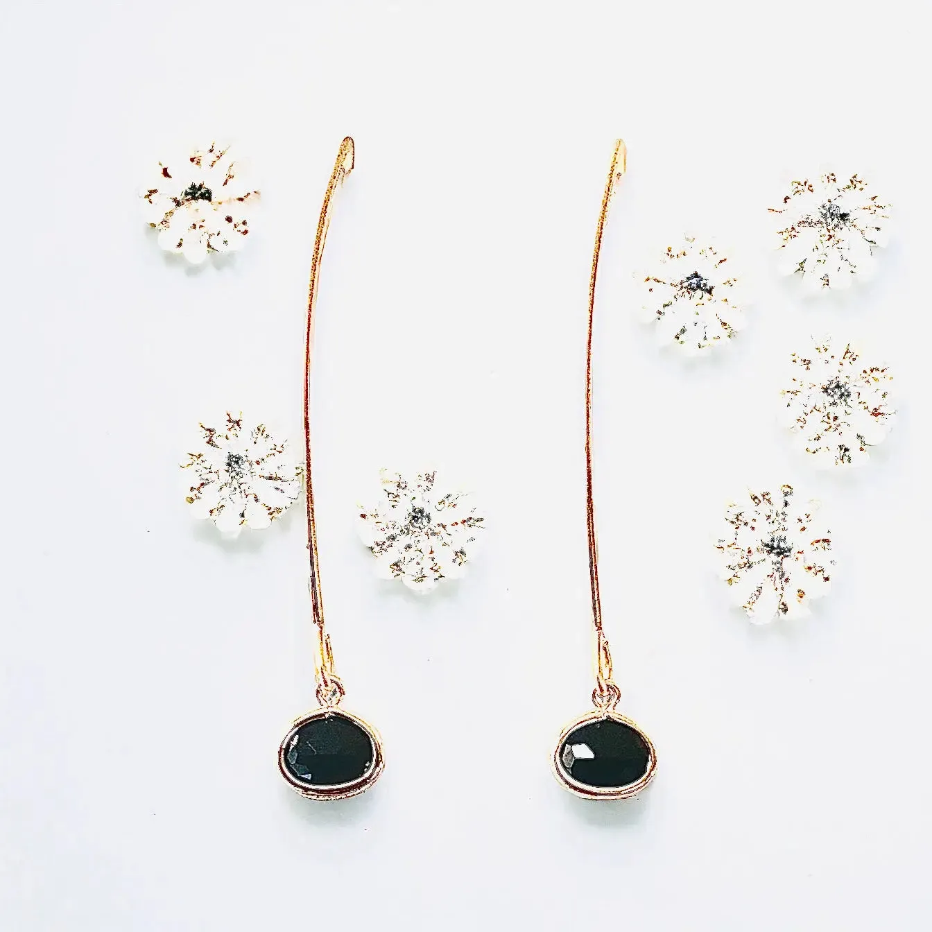 Energy Stone Long Drop Earrings (various stone options)