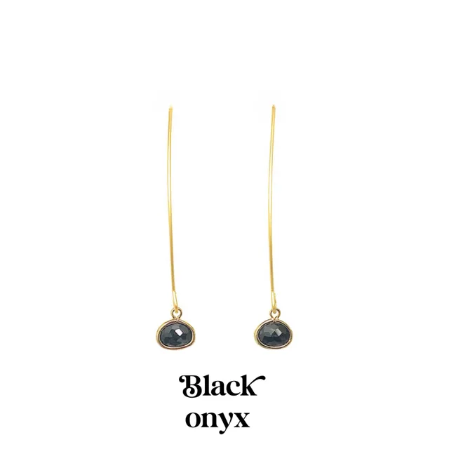 Energy Stone Long Drop Earrings (various stone options)
