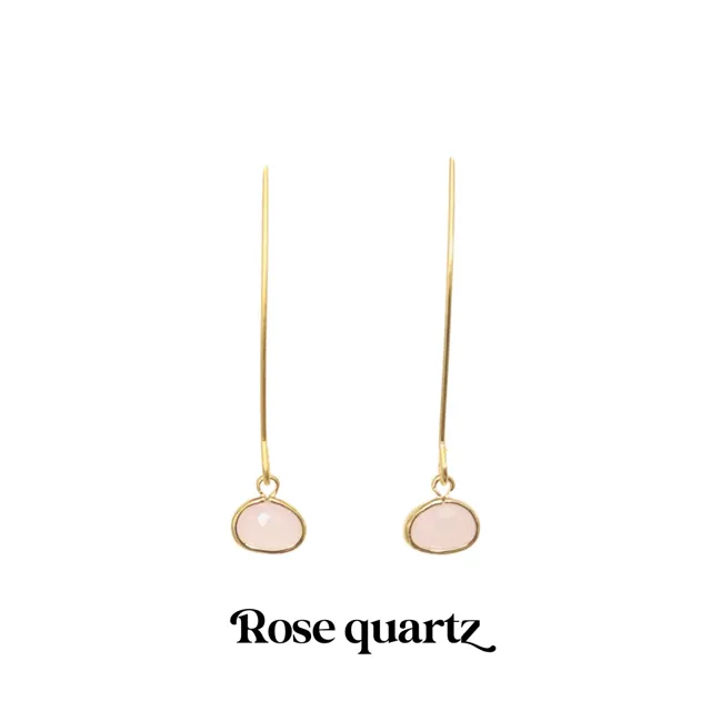 Energy Stone Long Drop Earrings (various stone options)