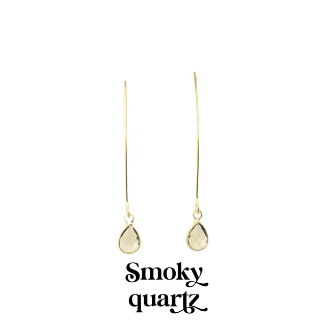 Energy Stone Long Drop Earrings (various stone options)