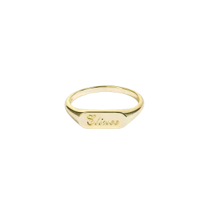 Engraved Oval Signet Ring