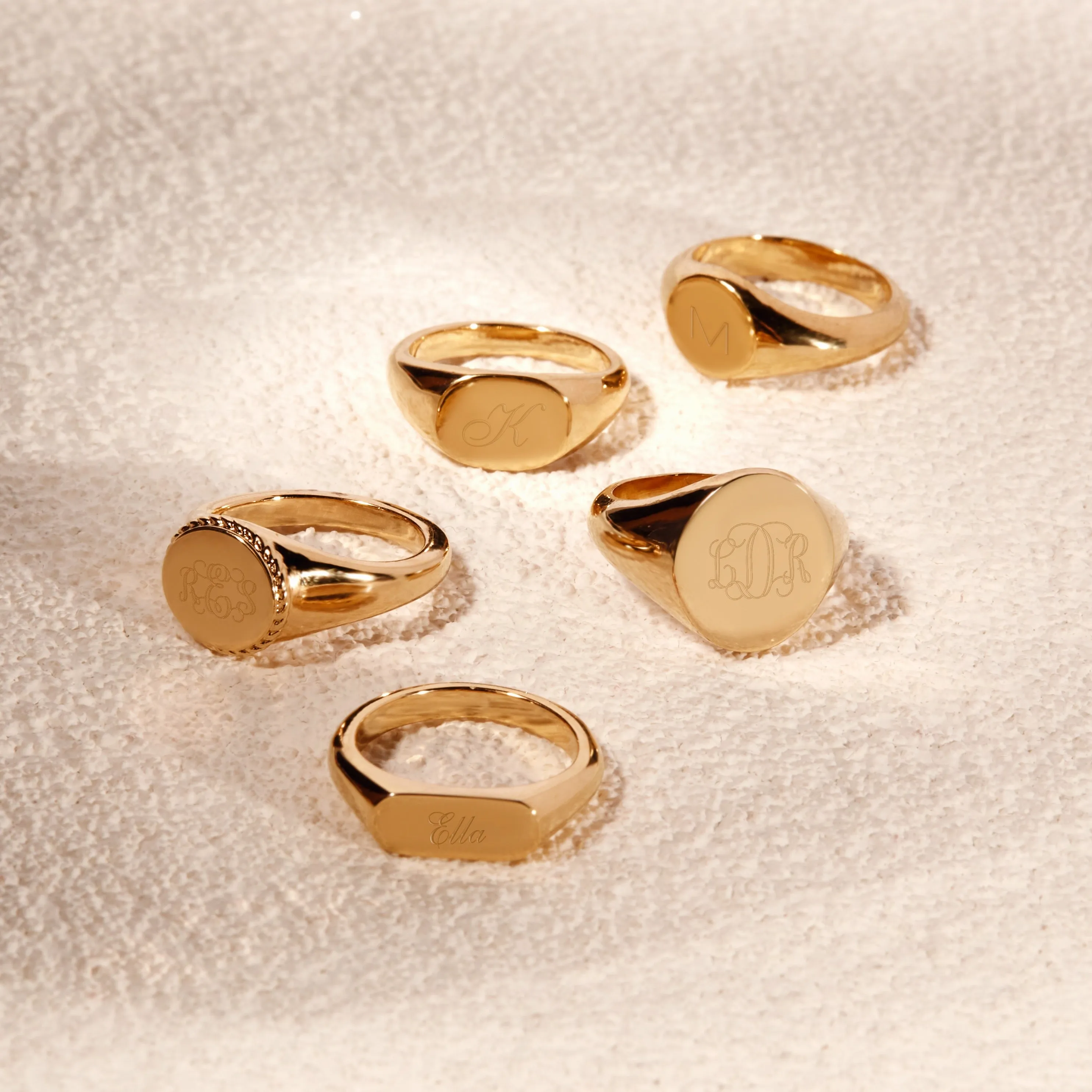 Engraved Oval Signet Ring