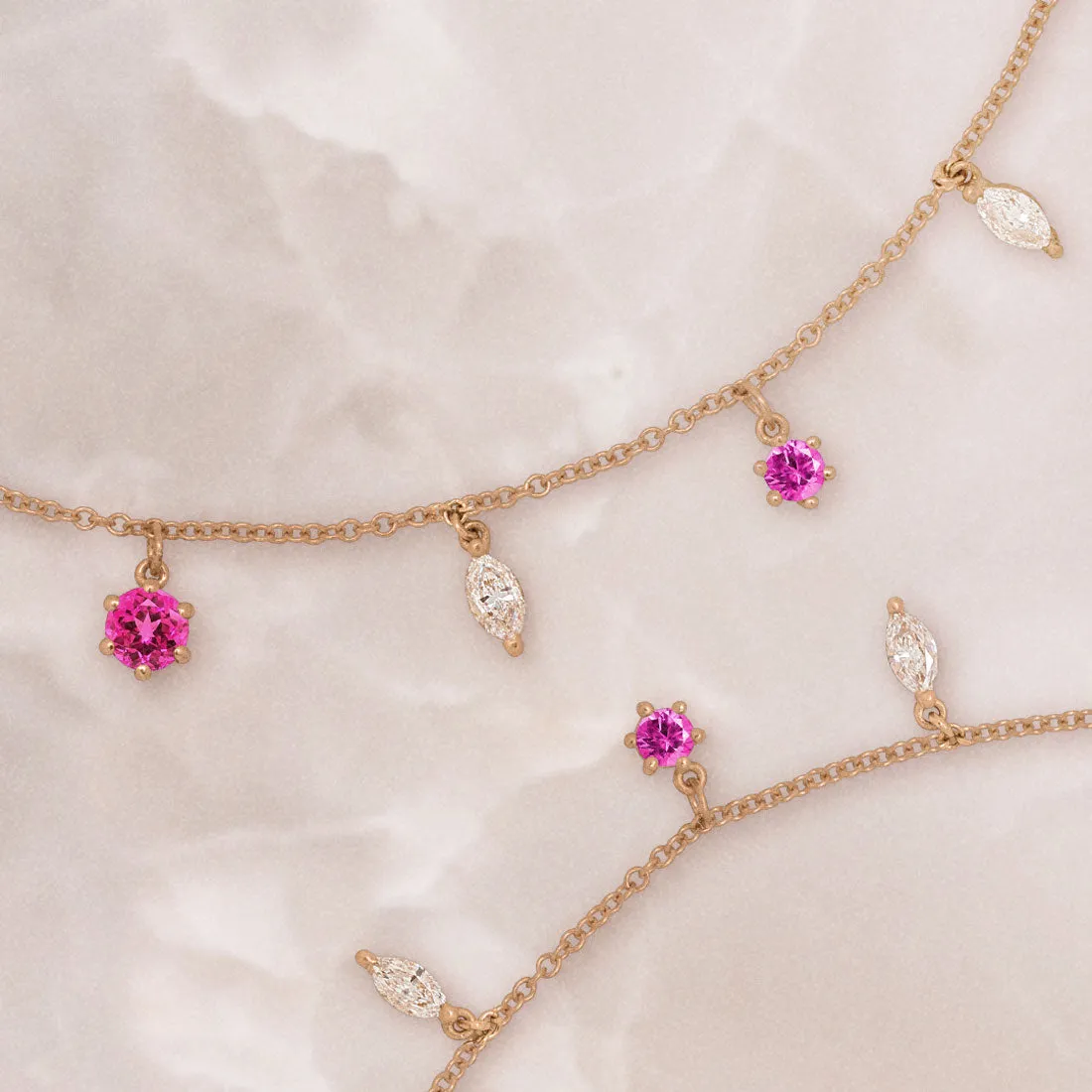 Eros Marquise Fringe Necklace