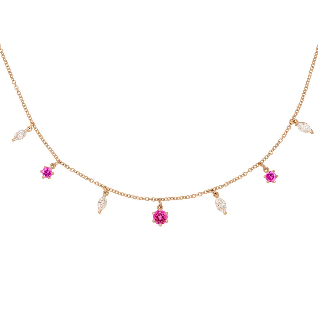Eros Marquise Fringe Necklace