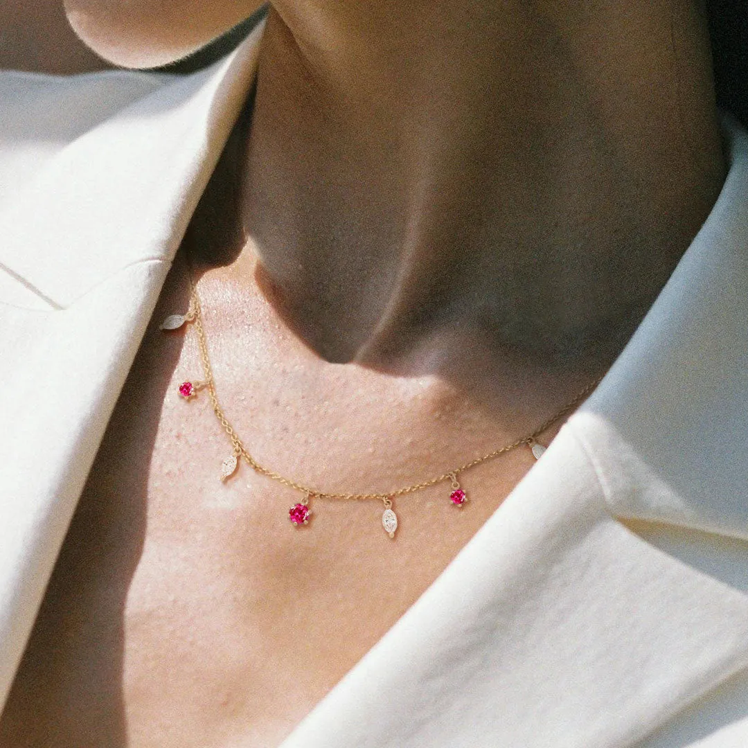Eros Marquise Fringe Necklace