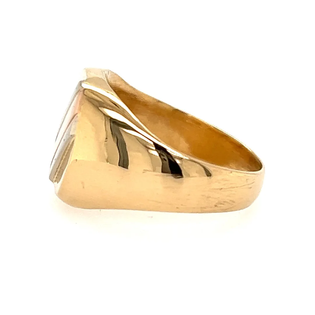 Estate Three-Tone Signet Ring