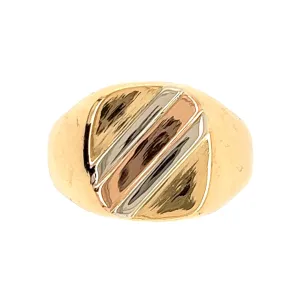 Estate Three-Tone Signet Ring