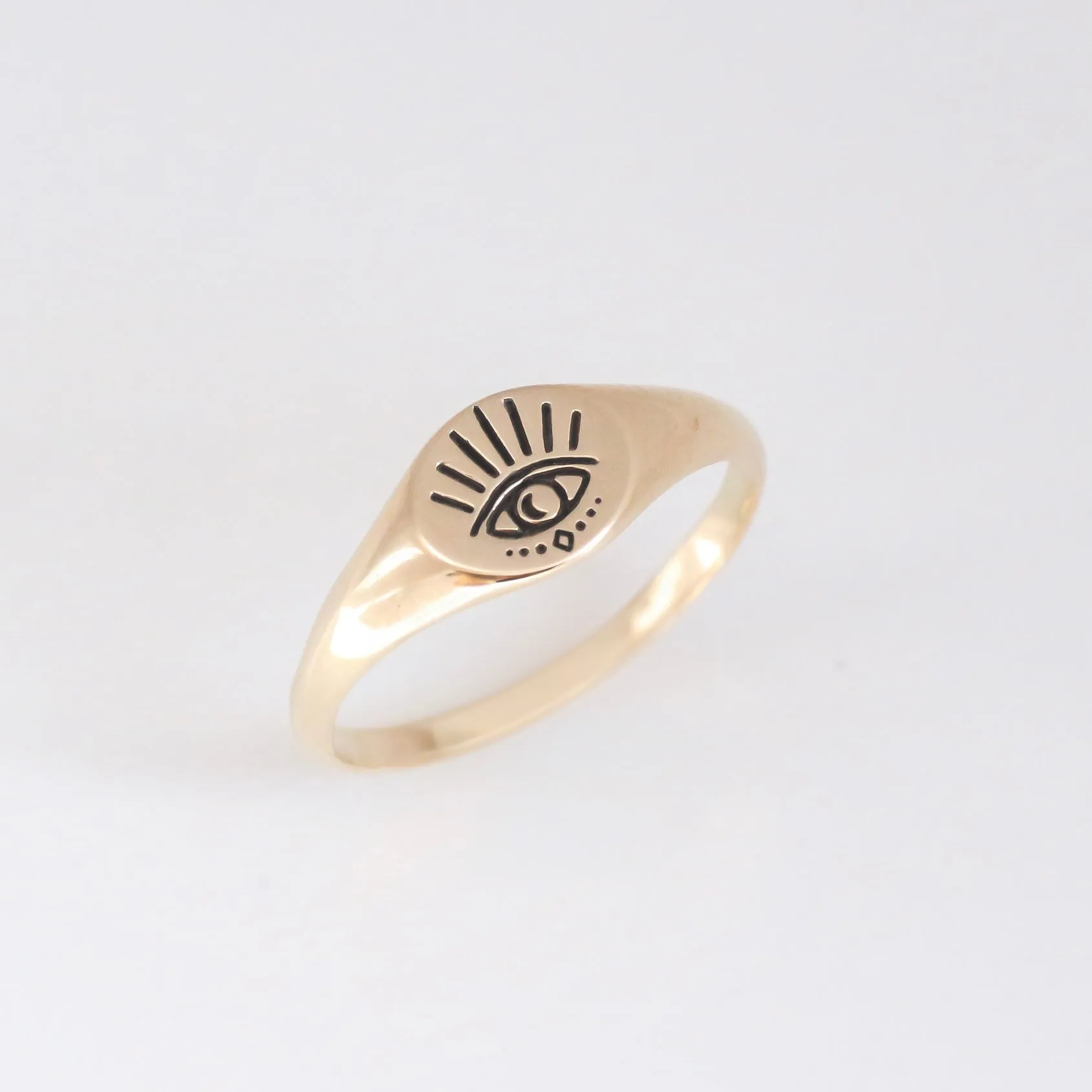Evil Eye ring 14k Gold