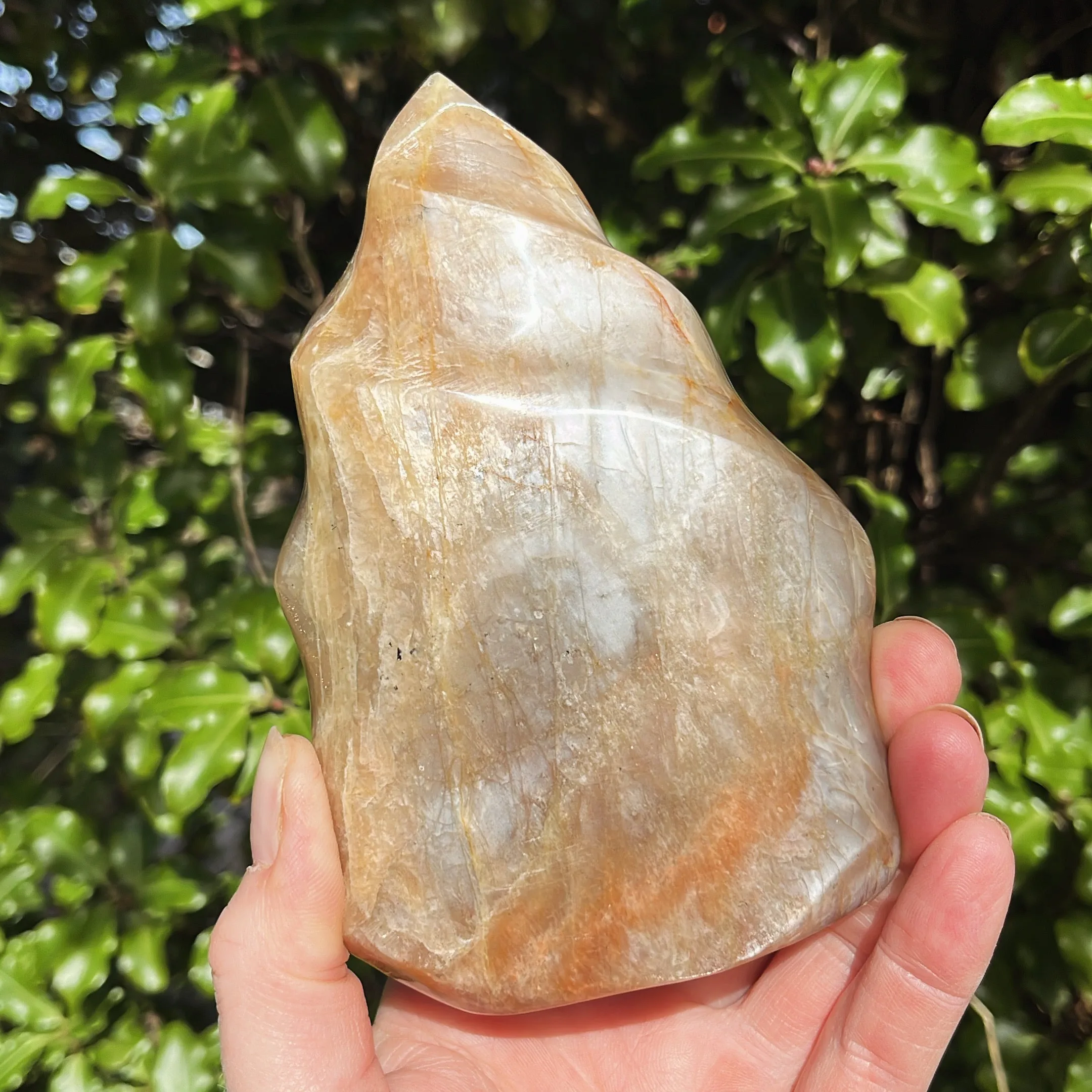 Flashy Peach Moonstone Flame 533g