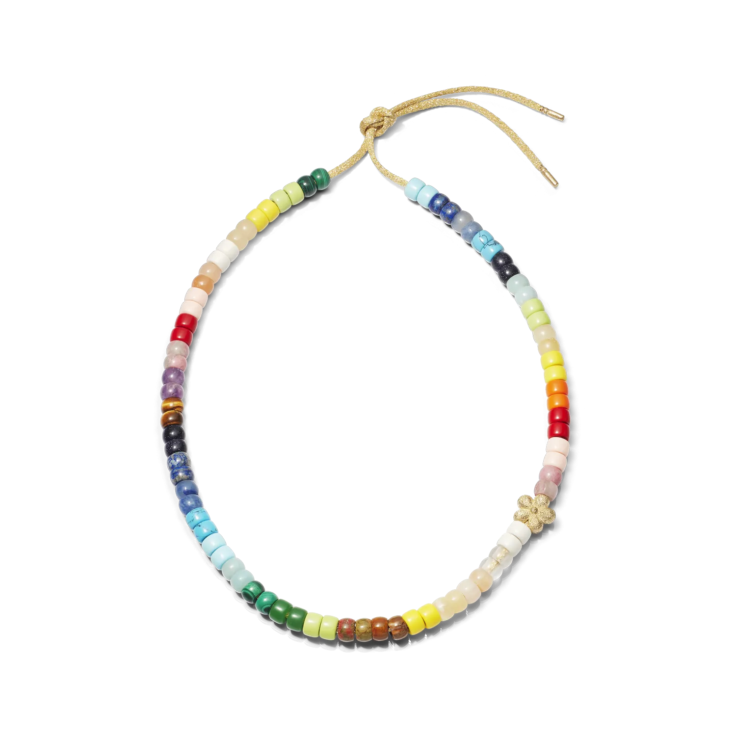 FORTE Beads Rainbow Flower Bead Necklace