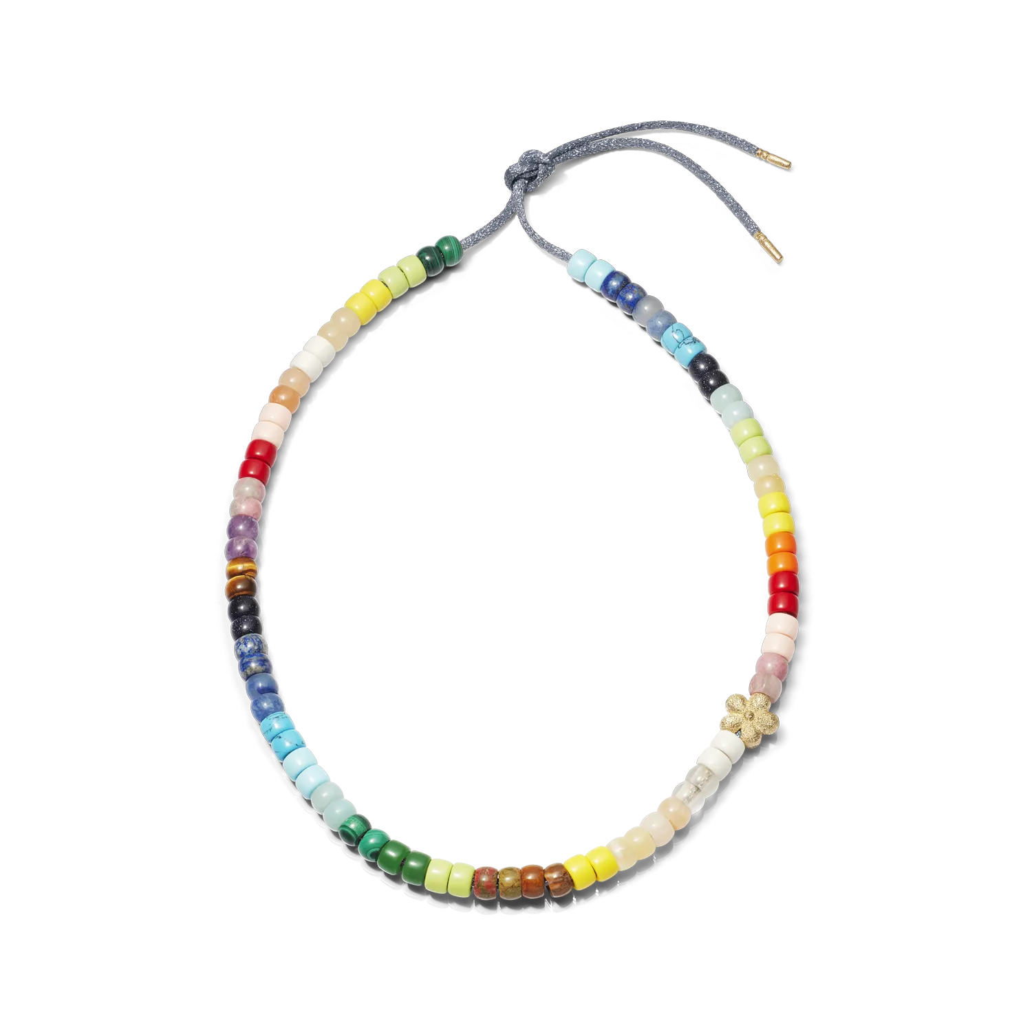 FORTE Beads Rainbow Flower Bead Necklace